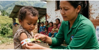 बालबालिकाको पाखुरा नाप्ने अभियान सुरु