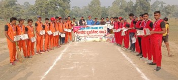 नरैनापुर-५ मा सञ्चालित क्रिकेट प्रतियोगिता समापन 
