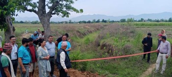 सिक्टाको पुर्वी मुल नहरमा निर्माण गरिदै पहिलो शाखा