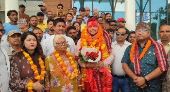 कांग्रेसका नवनिर्वाचित केन्द्रिय सदस्य सुधान्शुलाई गृहनगरमा भब्य स्वागत 