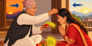 दसैँको टीका कुन दिशातर्फ फर्किएर लगाउने ?