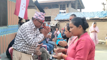 राप्ती सोनारीमा सुरु भयो गौडेलको घरदैलो, मतदाता उत्साहित 