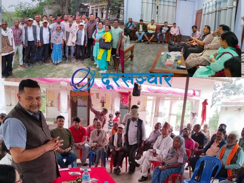 जनताको घर दैलोमा पुगेर धन्यवाद दिदै उम्मेदवार कोइराला