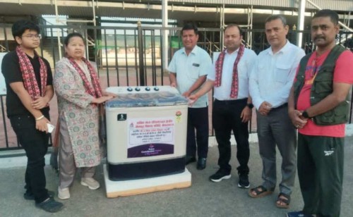 पौडी पोखरीका लागि कपडा धुने वासिङ मेसिन सहयोग