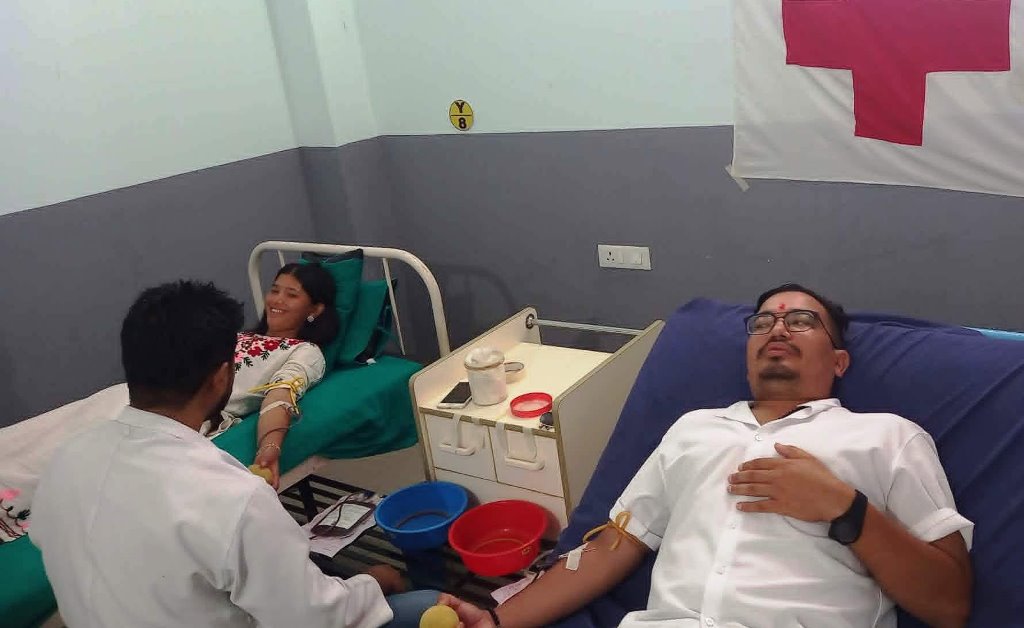 रगत अभाव नदिन कौशल्या मेमोरियलको रक्तदान, ३२ पिन्ट रगत संकलन