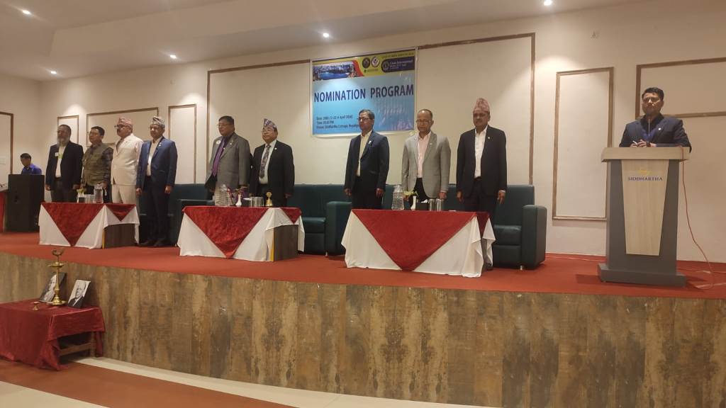 लायन्स इन्टरनेशनल डिष्ट्रिक ३२५ ‘एन’ को मनोनयन दर्ता 