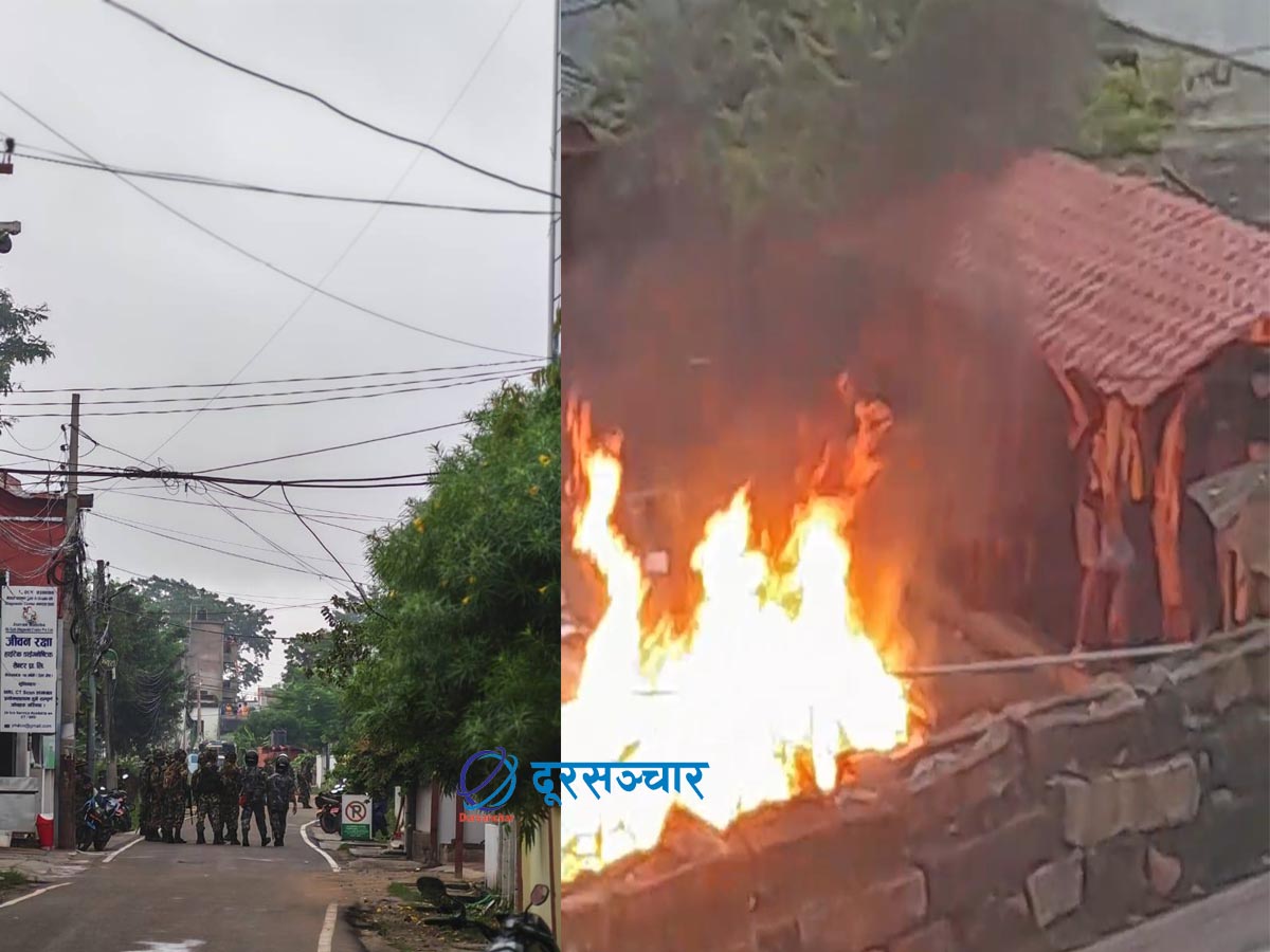 नेपालगन्ज कारागारमा कैदीले गरे आगजनी, सेनाले चलायो गोली